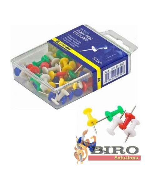 Pioneze-cuie color 50 bucăți, BUROMAX
